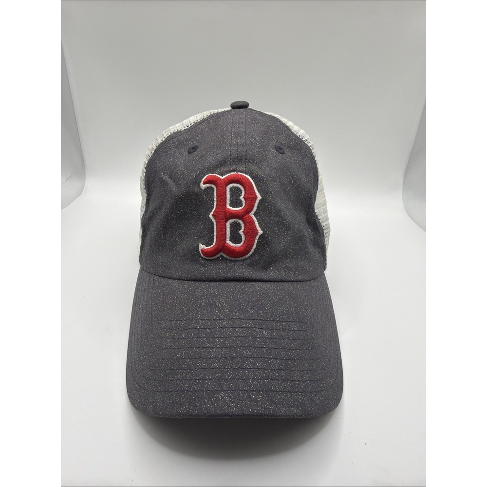 Boston Red Sox‎ Glitter Woman's Trucker Hat Fan Favorite MLB Mesh Snapback Cap